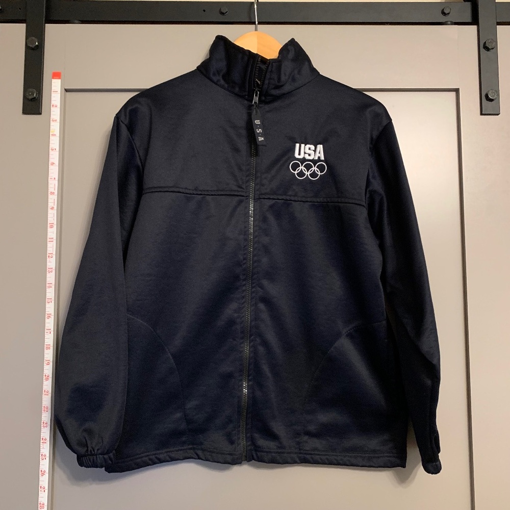 USA Olympic Committee Navy Blue Full Zip USA Olympic Ring Jacket Women’s Size M